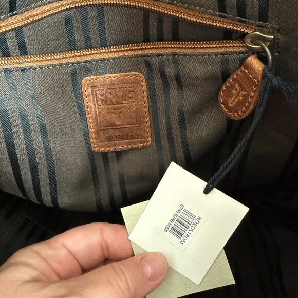 Frye Melissa Leather Tote Bag - Cognac NEW WITH TAGS - Picture 6 of 9